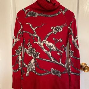 Krimson Klover 100% Merino Wool Red Ski Winter Sweater Tunic Long S